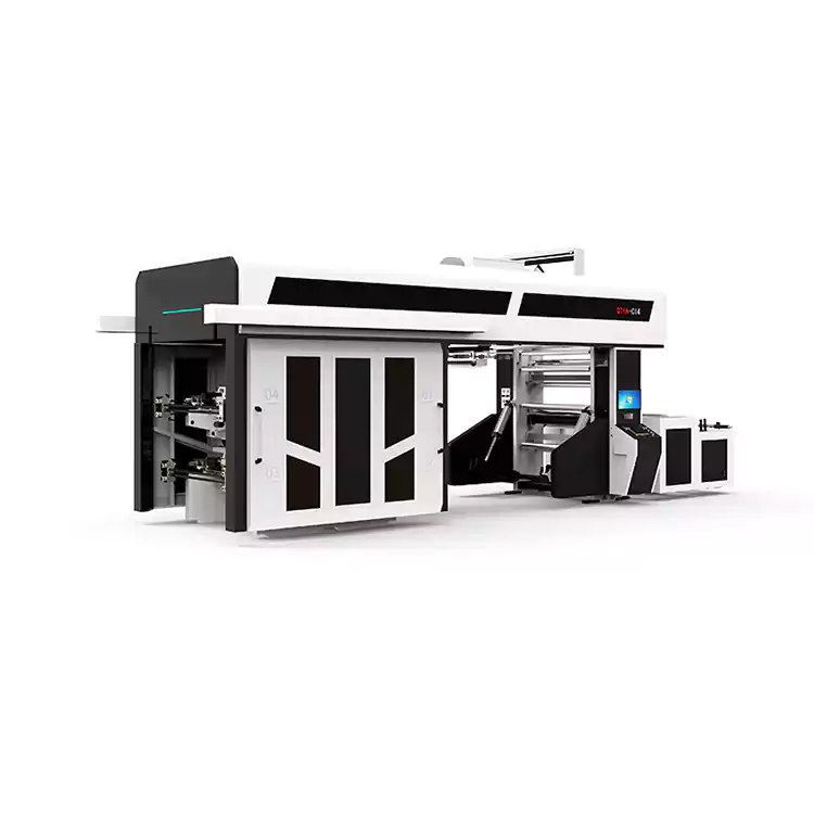 4-8 कलर्स फ्लेक्सोग्राफिक सी प्लॅस्टिक फ्लेक्सो प्रिंटिंग मशीन