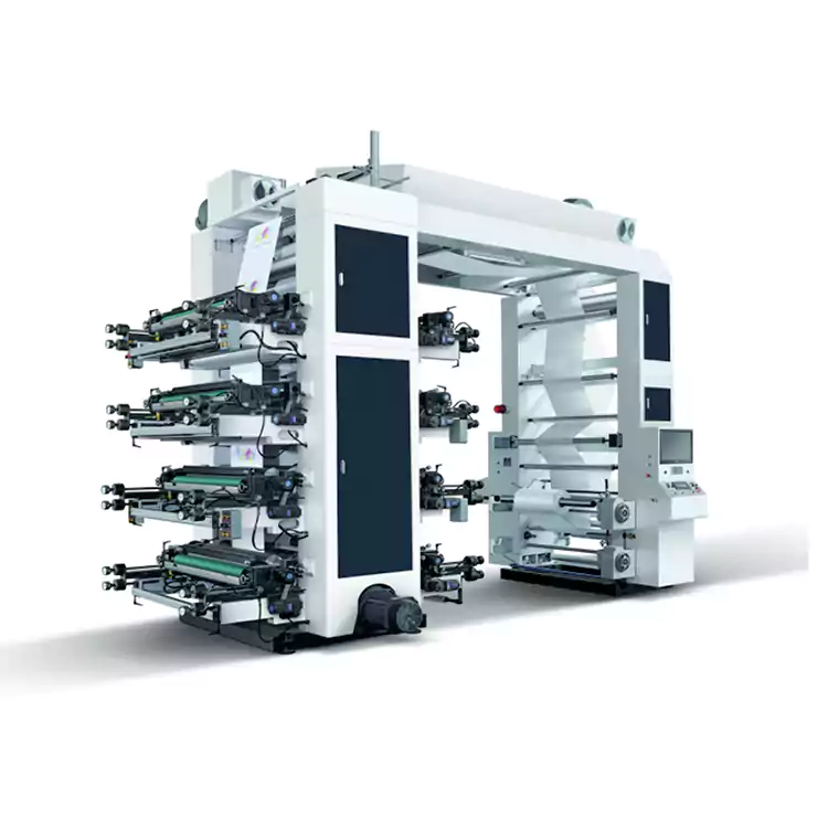 8 कलर फ्लेक्सोग्राफिक पेपर बॅग मशीन फ्लेक्सो प्रिंटिंग मशीन