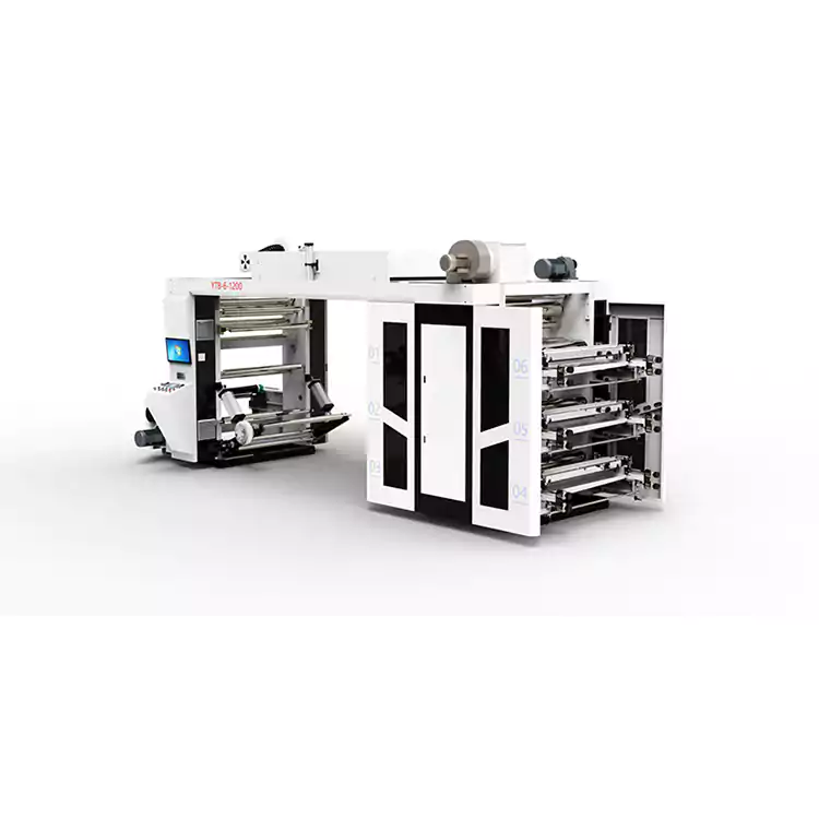 हाय स्पीड फ्लेक्सोग्राफिक प्रिंटर मल्टिपल कलर्स प्लॅस्टिक बॅग स्टॅक प्रकार प्रिंटिंग मशीन